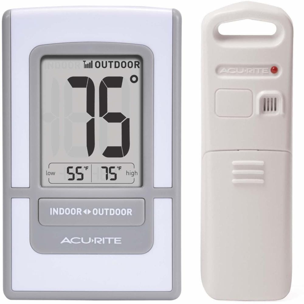 slide 1 of 1, AcuRite Digital Indoor/Outdoor Thermometer, 4.5 in x 2.5 in x 1.3 in