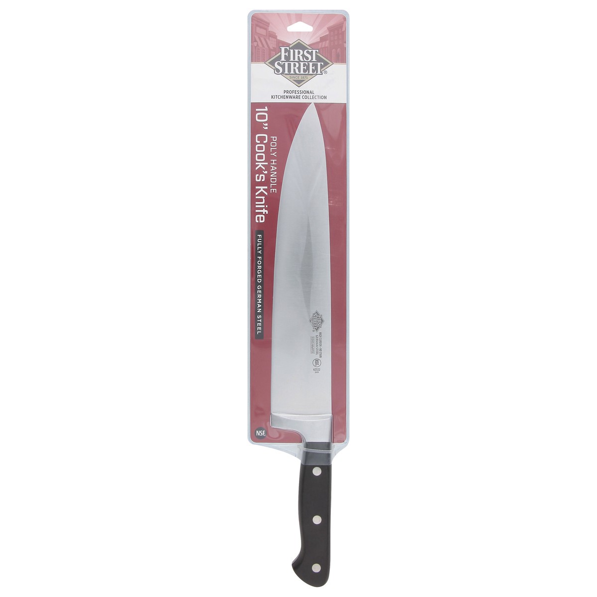 slide 1 of 2, First Street 10 Inch Cooks Knife Poly Handle, 1 ct