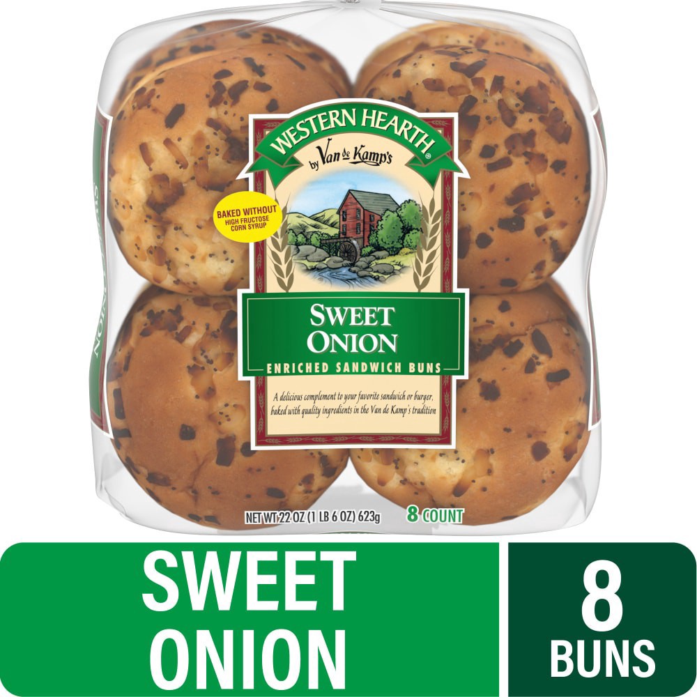 slide 2 of 2, Western Hearth Sweet Onion Sandwich Buns, 8 ct