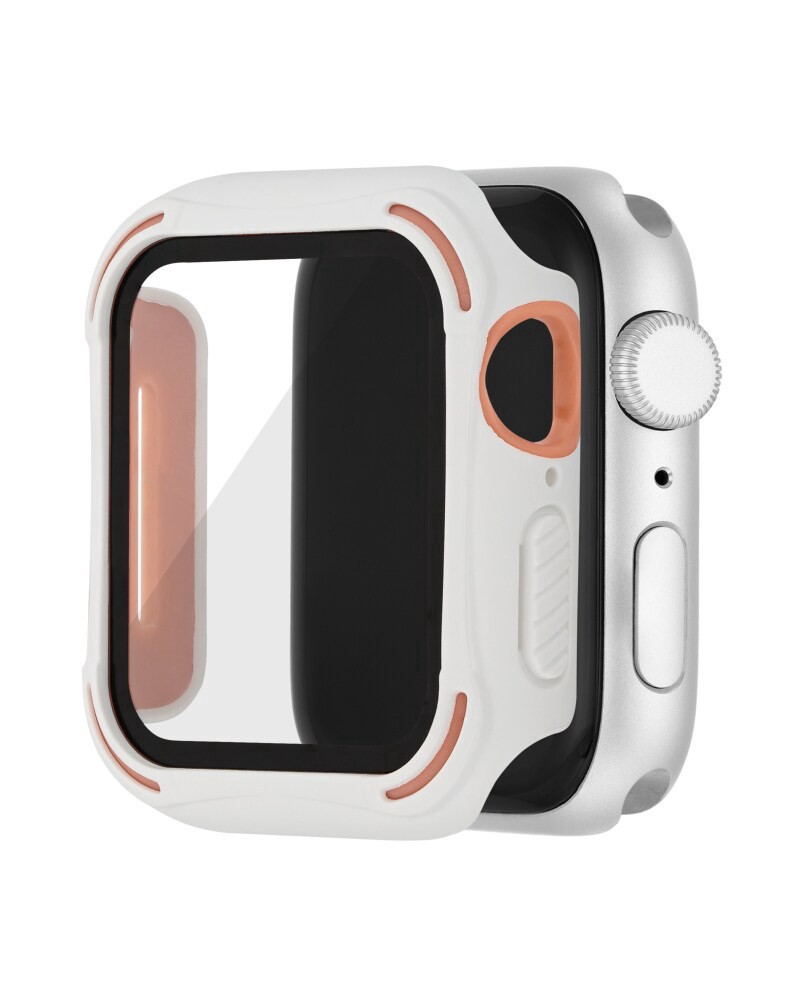 slide 4 of 4, Withit Apple Watch/Pink Rugged Bumper With Integrated Glass Protection, 41 mm