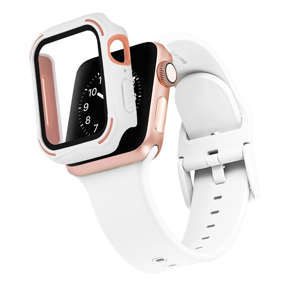 slide 3 of 4, Withit Apple Watch/Pink Rugged Bumper With Integrated Glass Protection, 41 mm