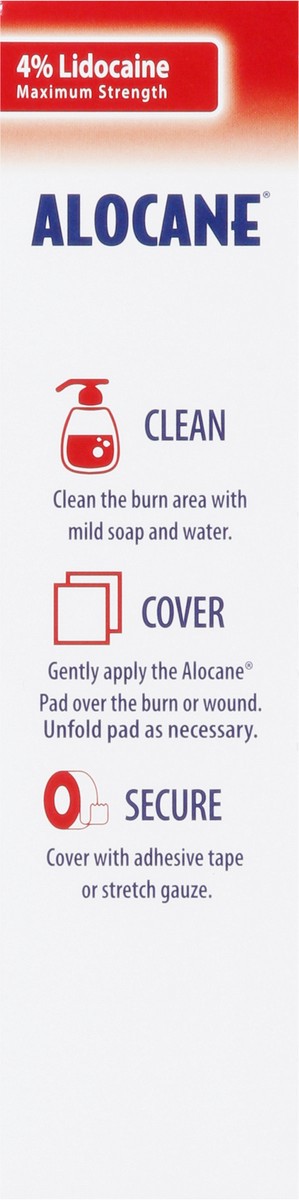slide 8 of 9, Alocane Aloe Brazilian Maximum Strength Emergency Burn Pads 10 ea, 10 ct