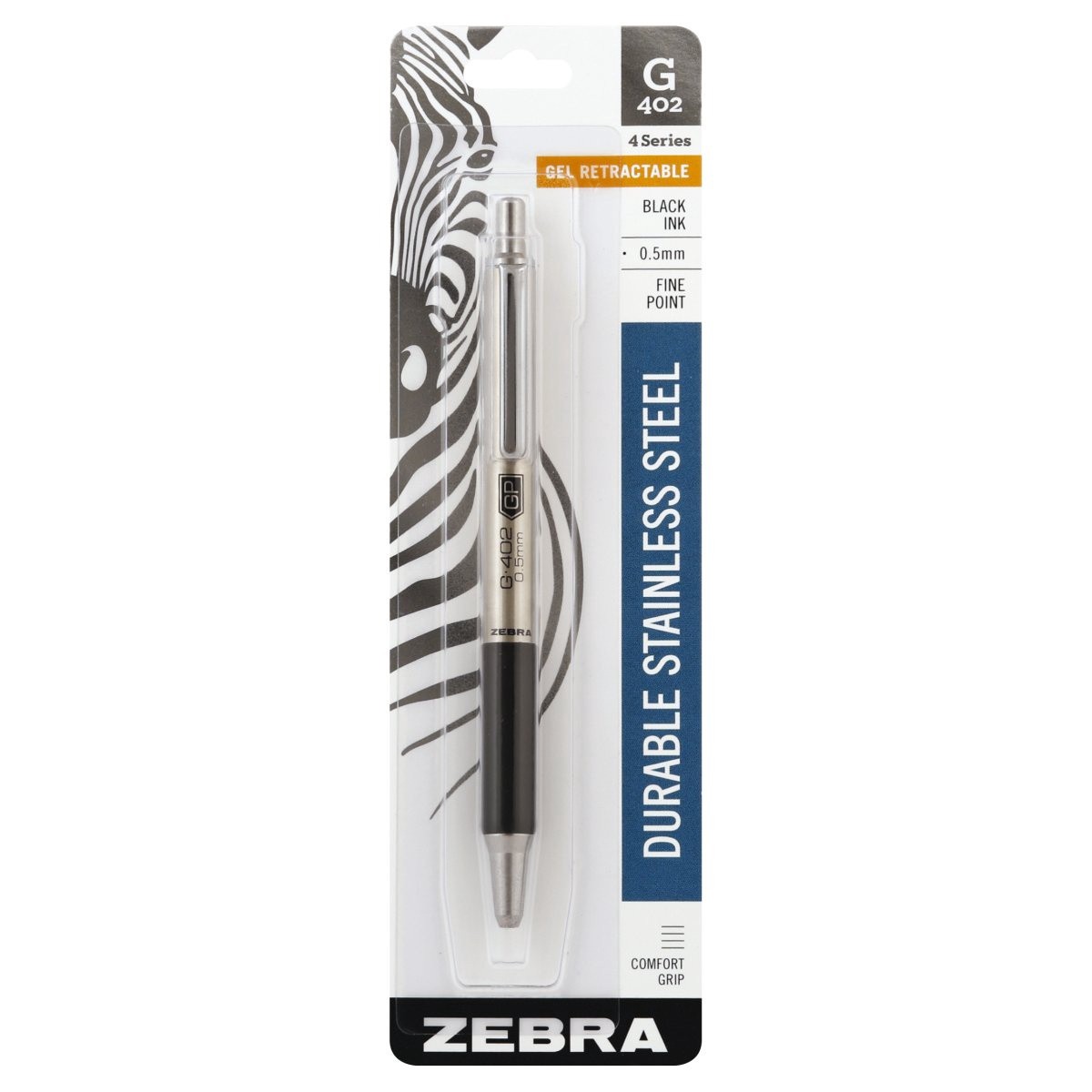 slide 1 of 1, Zebra Pen G-402 Fine Point Retractable Gel Pen, 1 ct