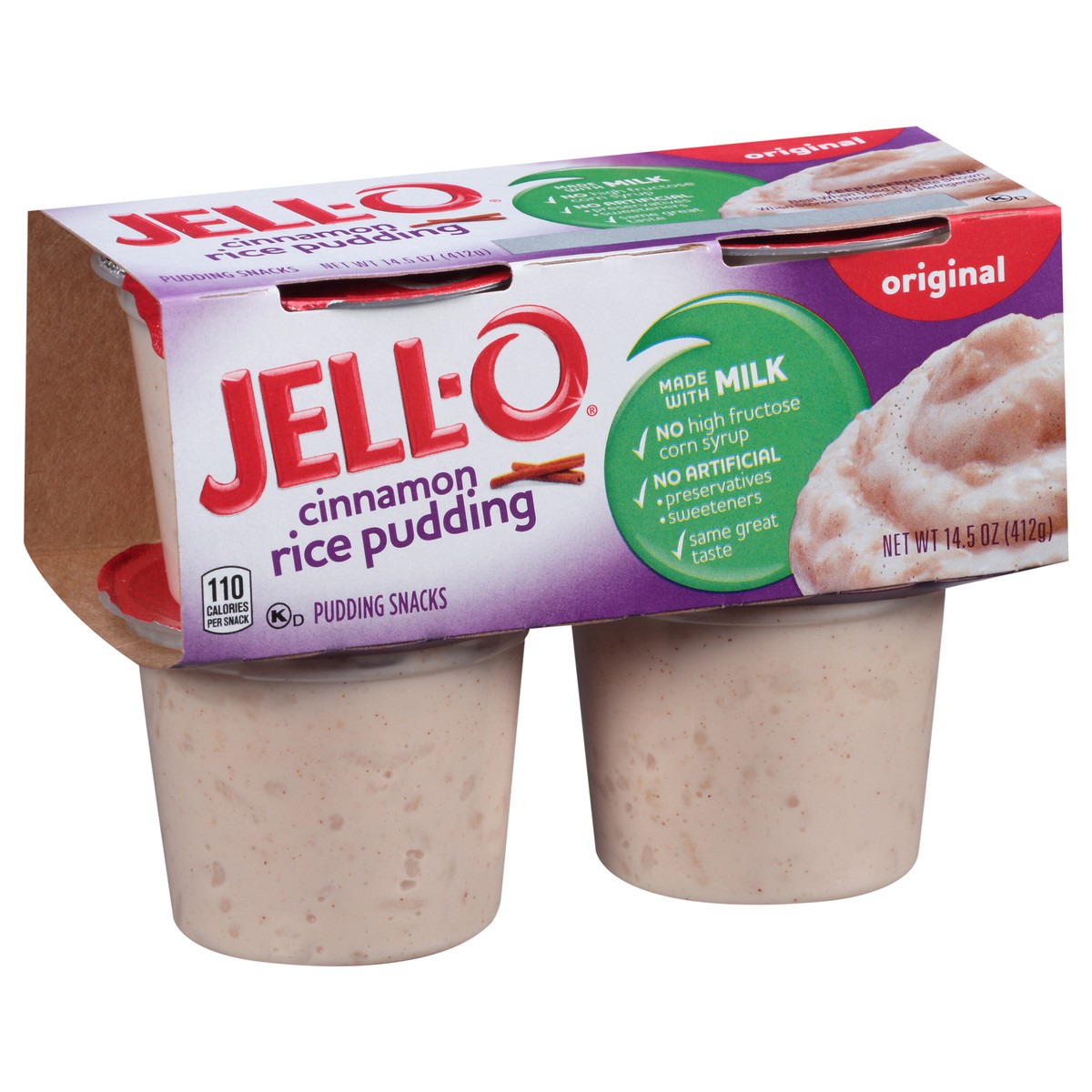 slide 2 of 13, Jell-O Ready to Eat Rice Cinnamon Pudding Snack, 14.5 oz