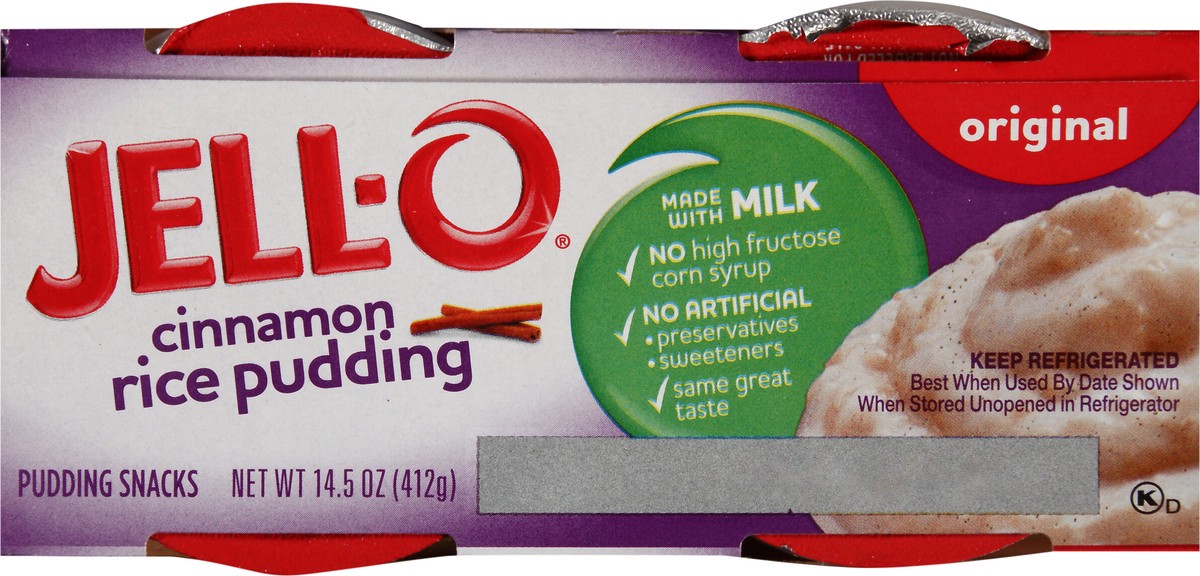 slide 11 of 13, Jell-O Ready to Eat Rice Cinnamon Pudding Snack, 14.5 oz