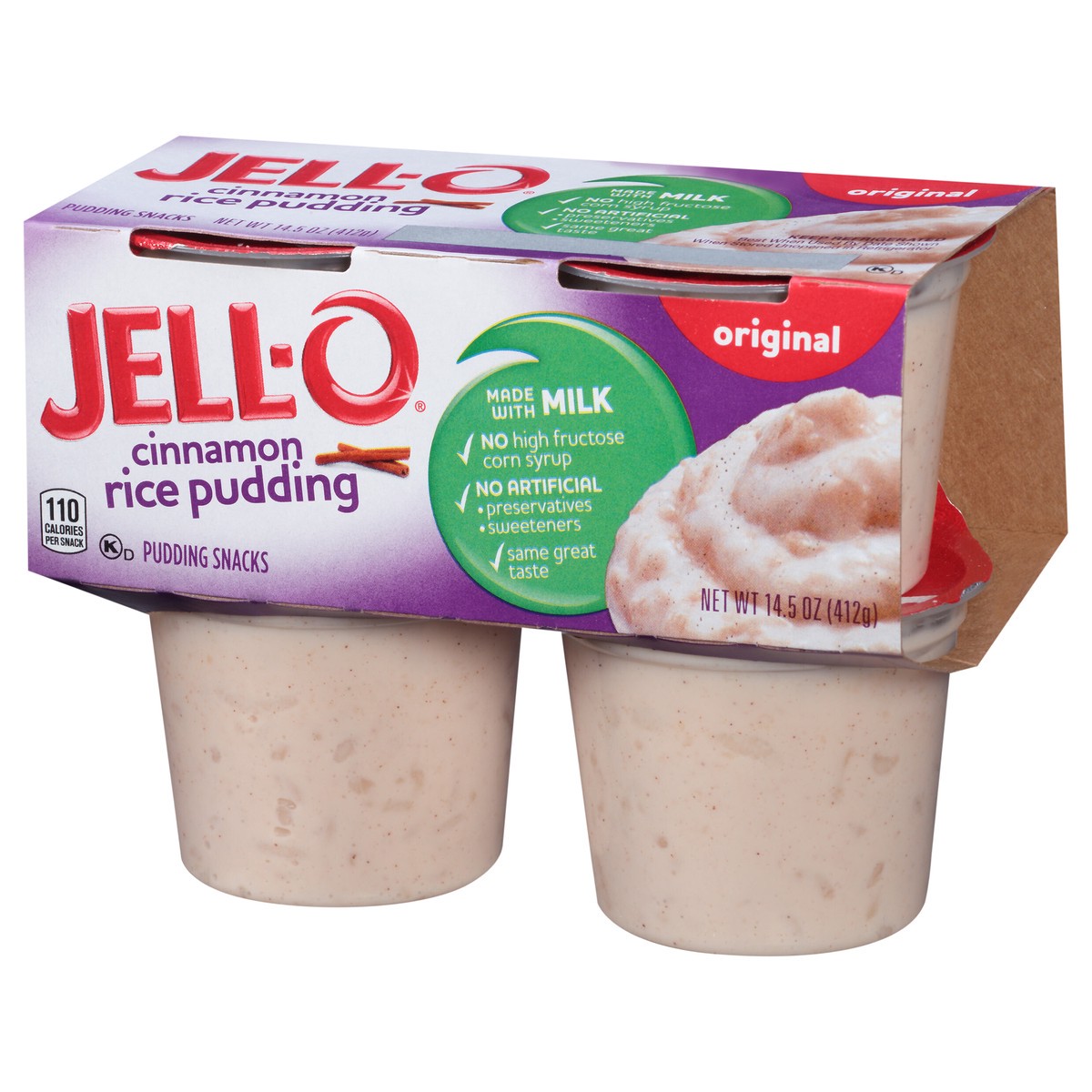 slide 4 of 13, Jell-O Ready to Eat Rice Cinnamon Pudding Snack, 14.5 oz