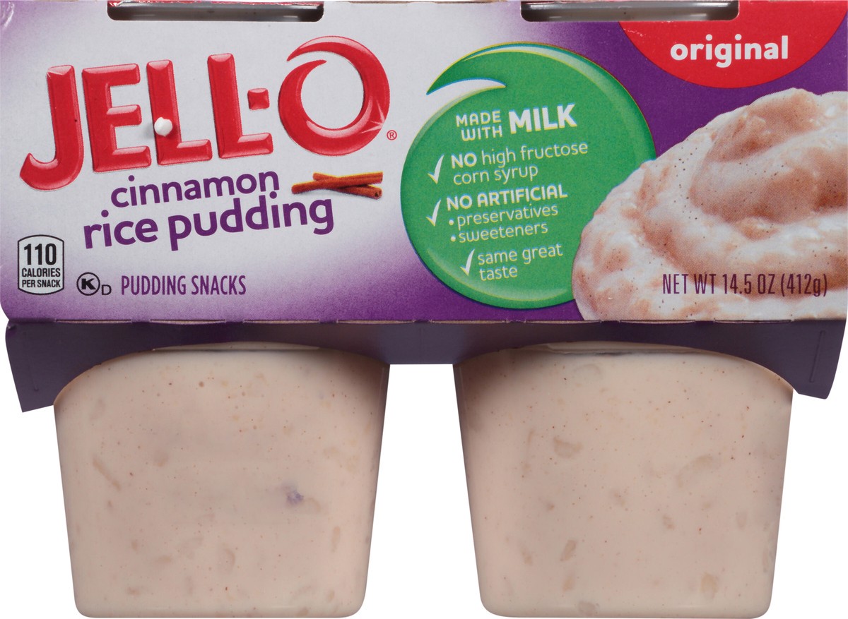 slide 13 of 13, Jell-O Ready to Eat Rice Cinnamon Pudding Snack, 14.5 oz