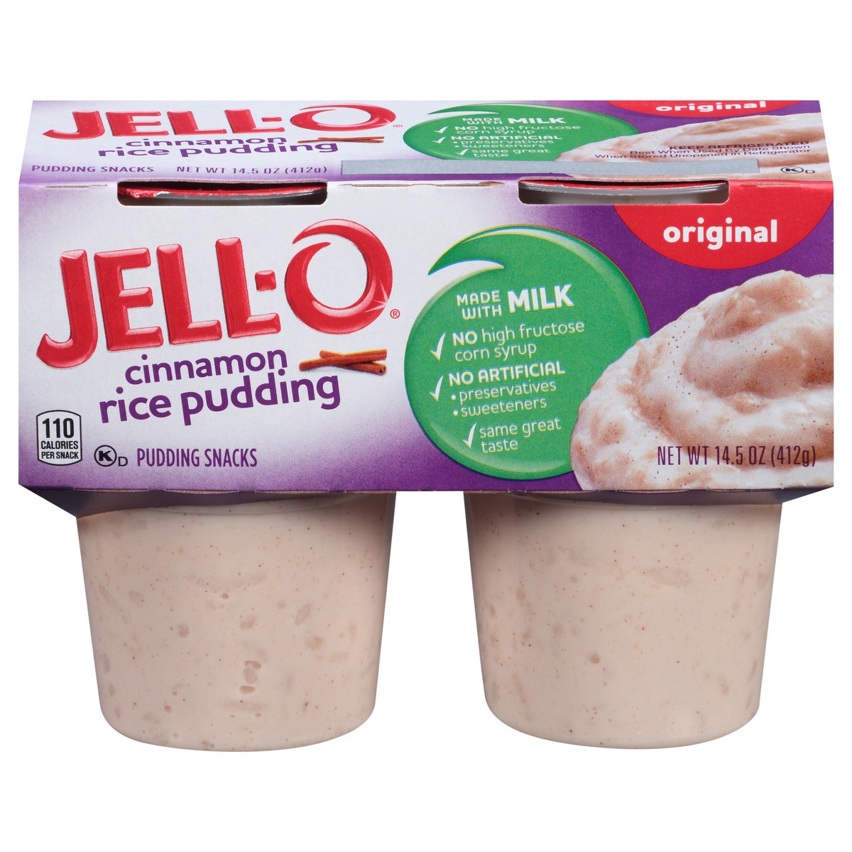 slide 10 of 13, Jell-O Ready to Eat Rice Cinnamon Pudding Snack, 14.5 oz