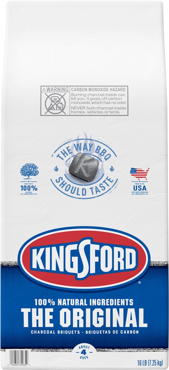 slide 7 of 9, Kingsford Original Charcoal Briquettes, BBQ Charcoal for Grilling, 16 Pounds, 16 lb