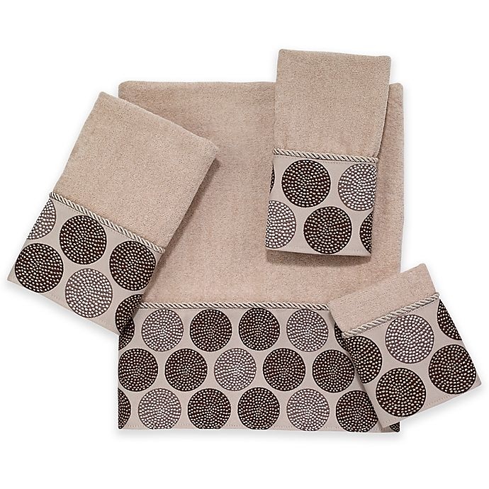 slide 1 of 1, Avanti Dotted Circle Hand Towel - Linen, 1 ct