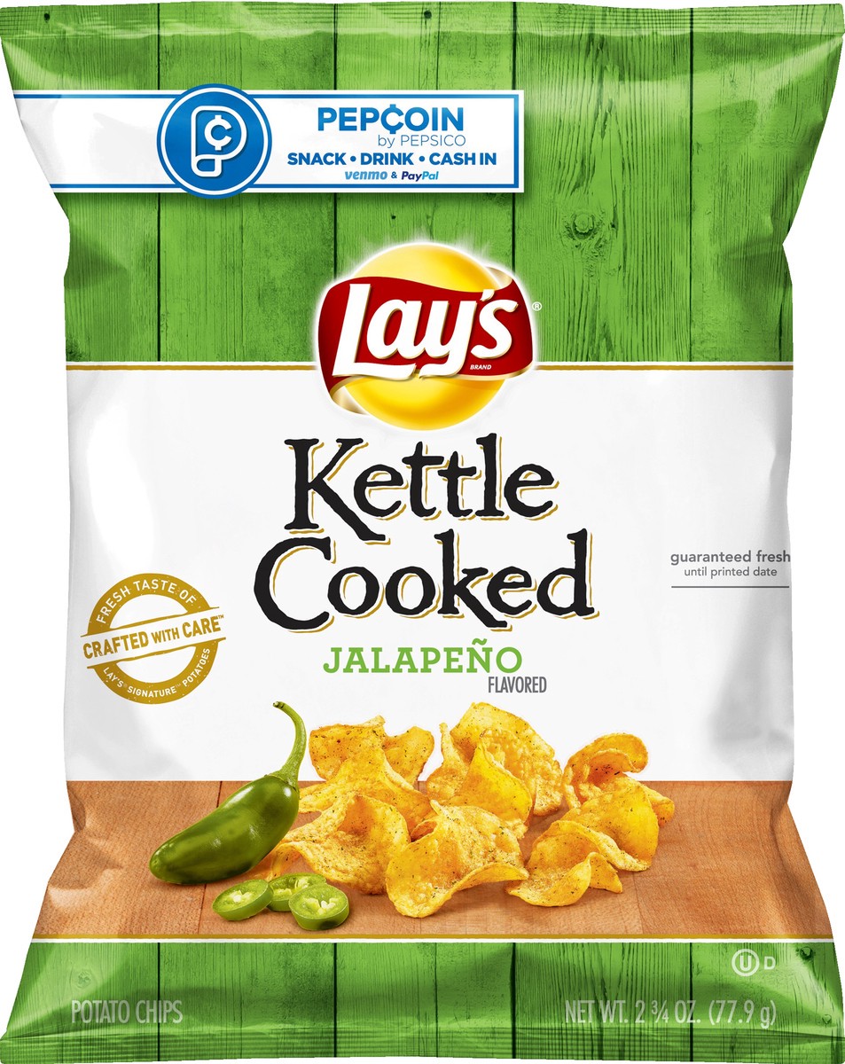 slide 4 of 5, Lay's Kettle Cooked Jalapeno Flavored Potato Chips 2.75 oz, 2.75 oz