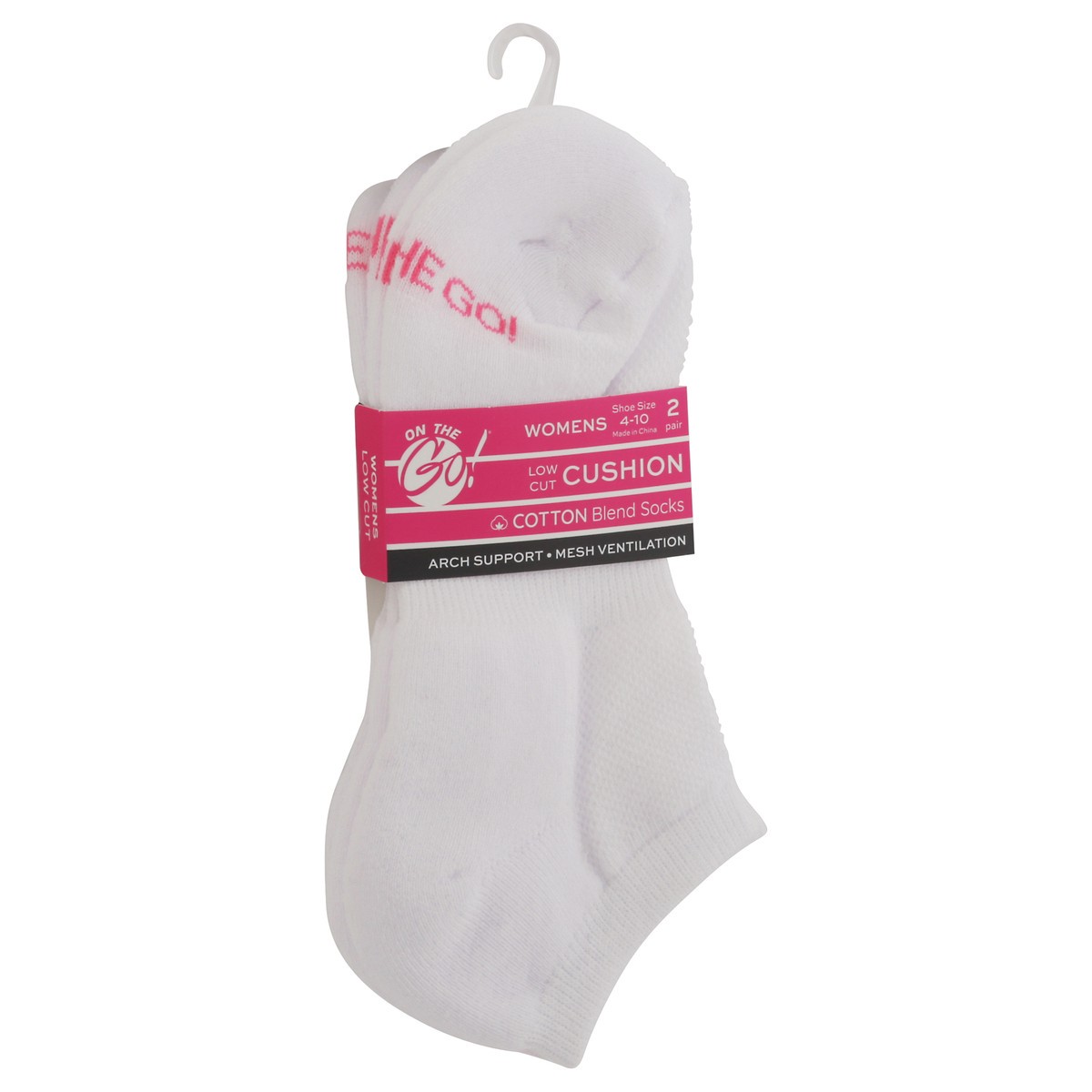 slide 7 of 11, On the Go Cotton Cushion Womens Blend Socks 2 ea, 2 pair