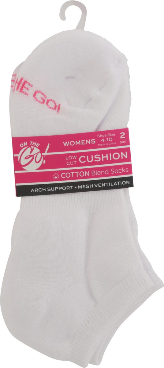 slide 11 of 11, On the Go Cotton Cushion Womens Blend Socks 2 ea, 2 pair