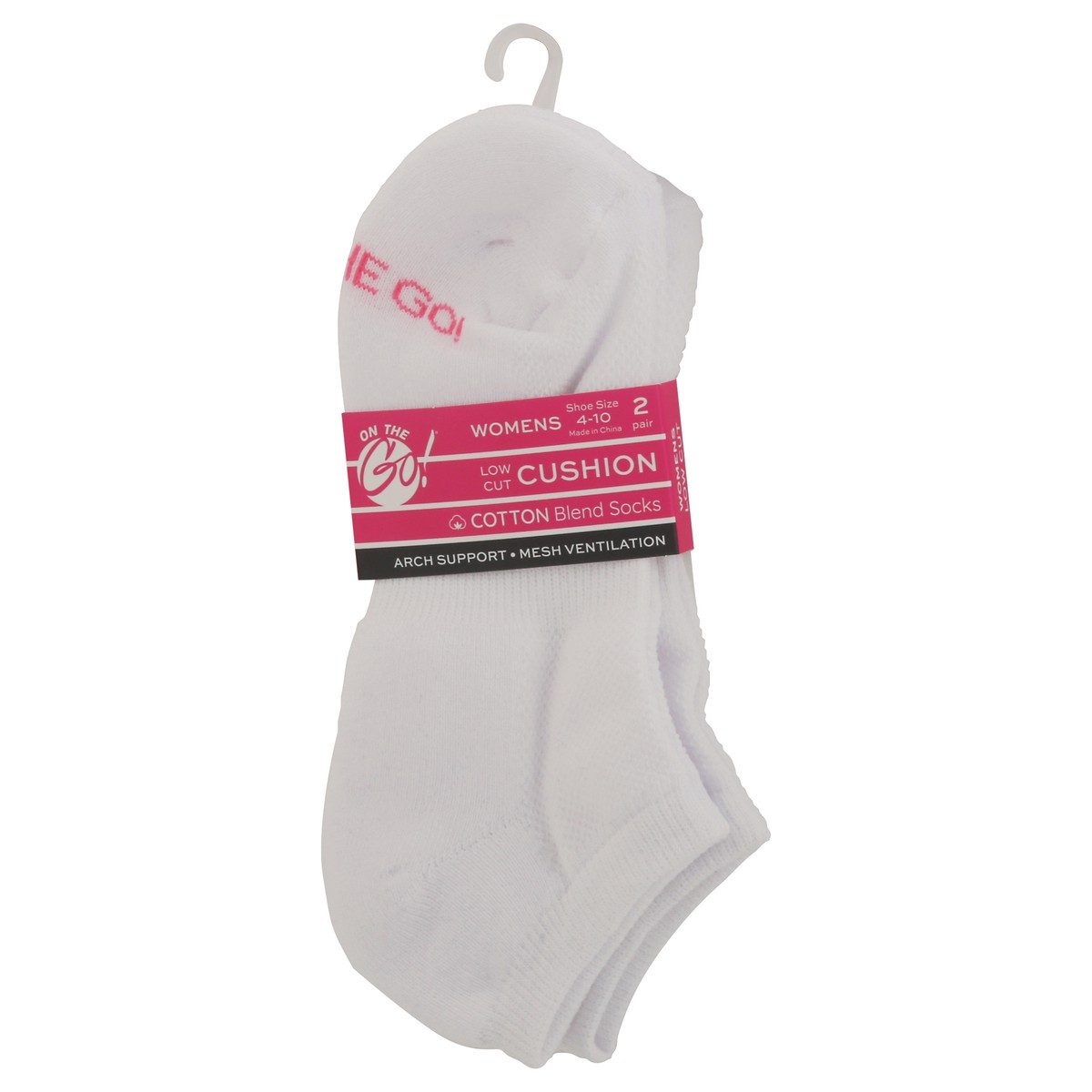 slide 2 of 11, On the Go Cotton Cushion Womens Blend Socks 2 ea, 2 pair