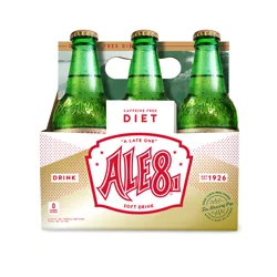 Ale-8-One Diet Caffeine Free Soda Bottles - 6 ct; 12 oz