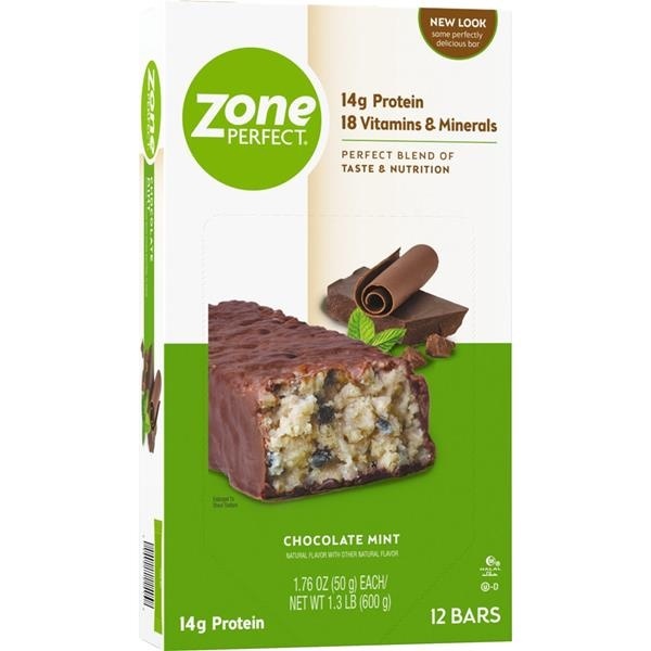 slide 1 of 1, Zone Perfect Nutrition Bars, Chocolate Mint, 12 ct; 1.76 oz