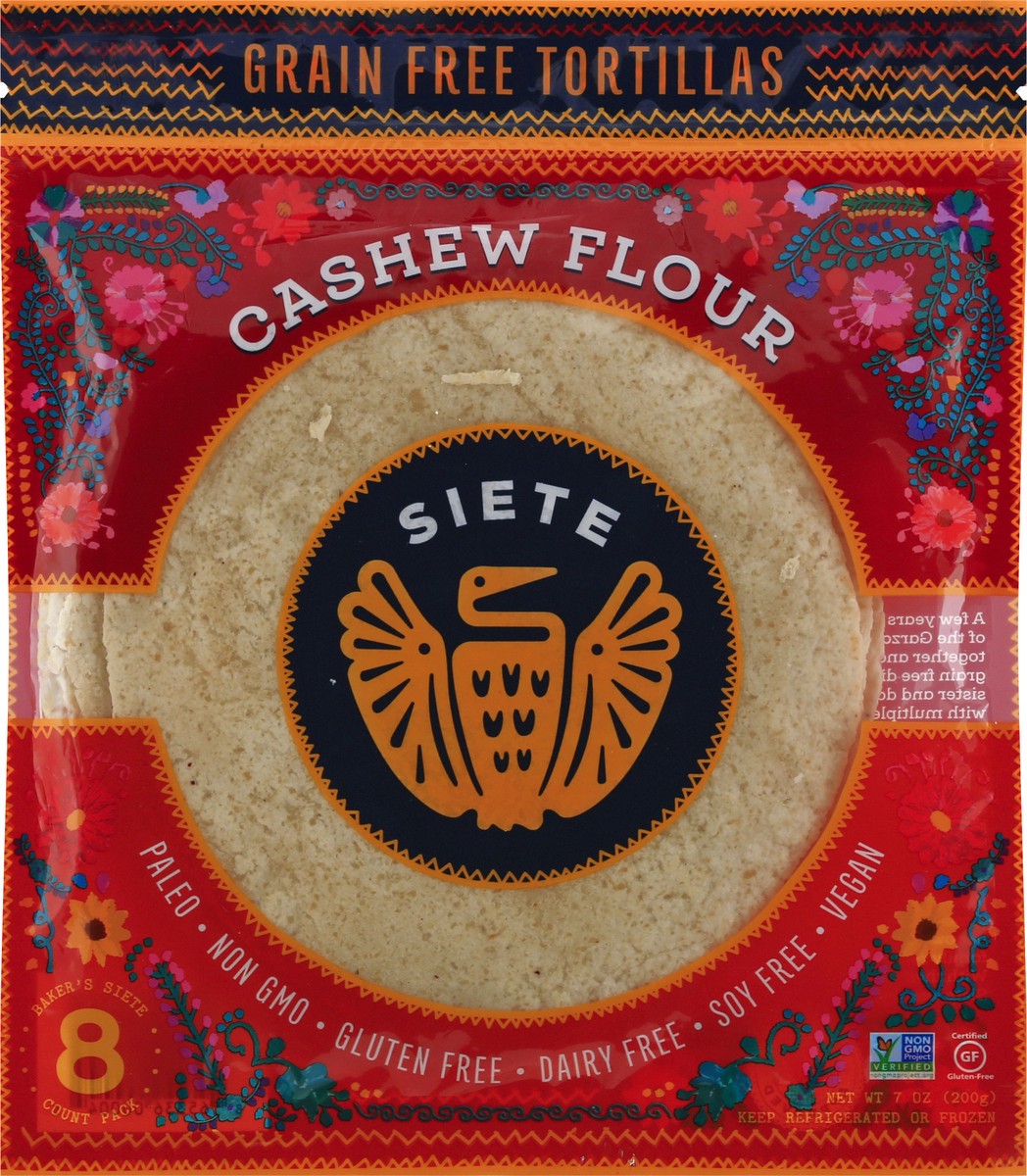 slide 5 of 12, Siete Cashew Flour Grain Free Tortillas 8 ea, 8 ct