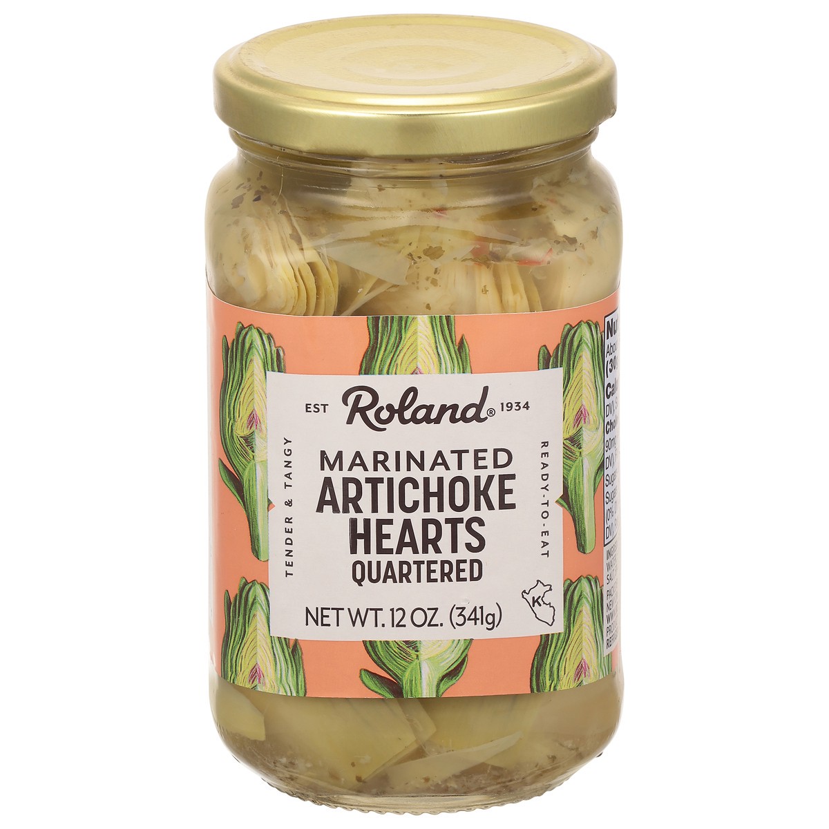 slide 1 of 2, Roland Quartered Marinated Artichoke Hearts 12 oz, 12 oz