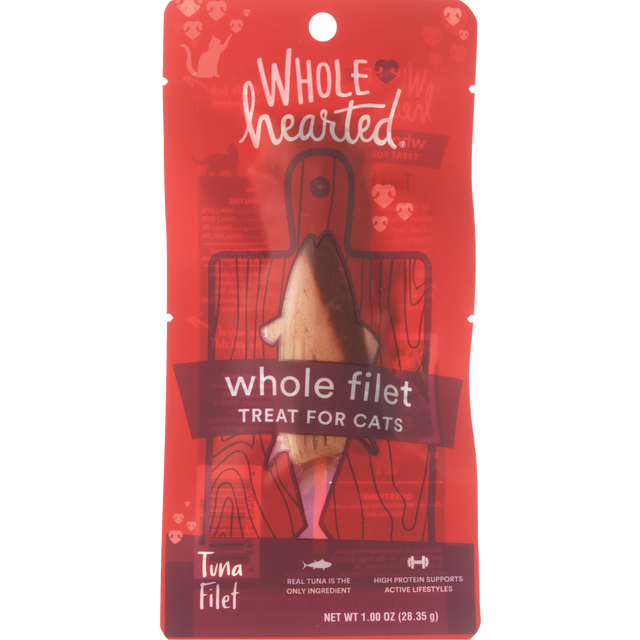 slide 1 of 1, WholeHearted Protein-Rich Tuna Filet Cat Treat, 1 oz