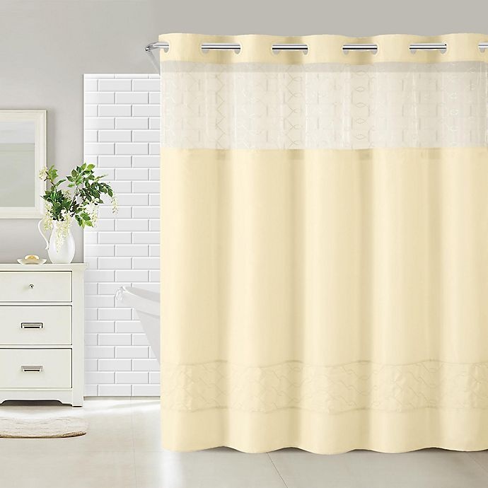 slide 1 of 3, Hookless Downtown Soho Shower Curtain - Vanilla, 1 ct