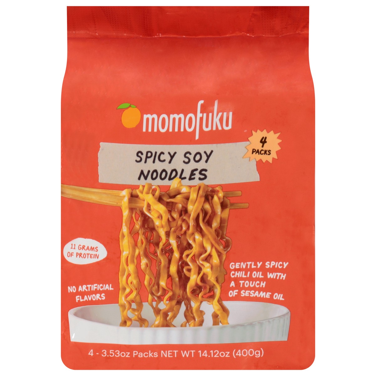 slide 4 of 4, Momofuku Spicy Soy Noodles 4 - 3.53 oz Packs, 4 ct