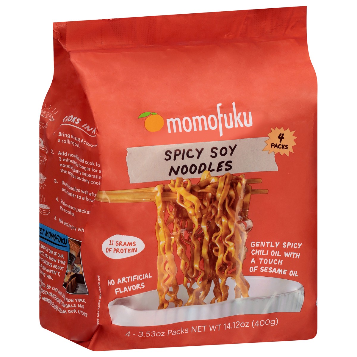 slide 2 of 4, Momofuku Spicy Soy Noodles 4 - 3.53 oz Packs, 4 ct