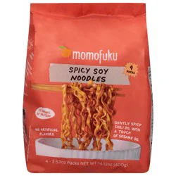Momofuku Spicy Soy Noodles - 4 x 3.53 oz Packs