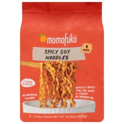 Momofuku Spicy Soy Noodles 4 - 3.53 oz Packs