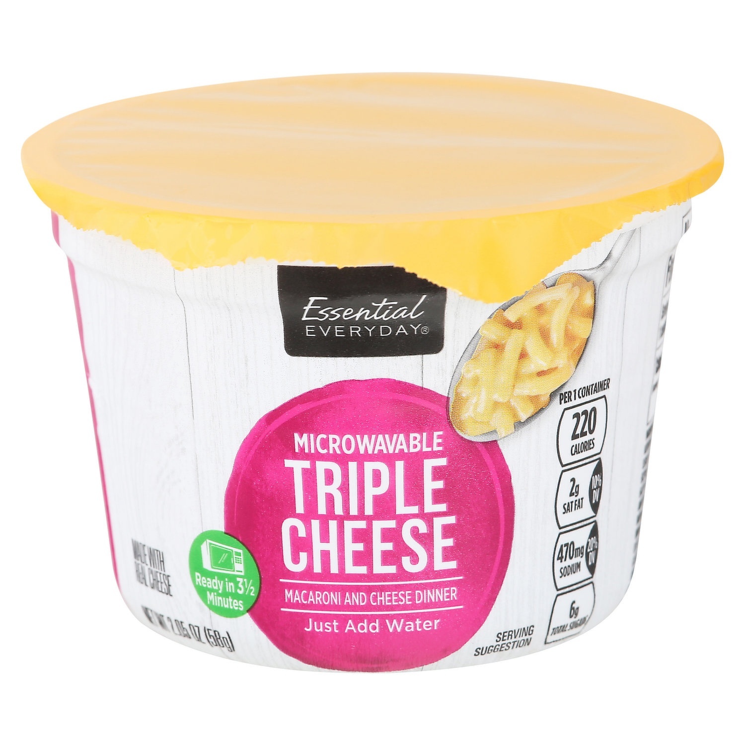 slide 1 of 1, Essential Everyday Triple Cheese Fast Mac, 2.05 oz