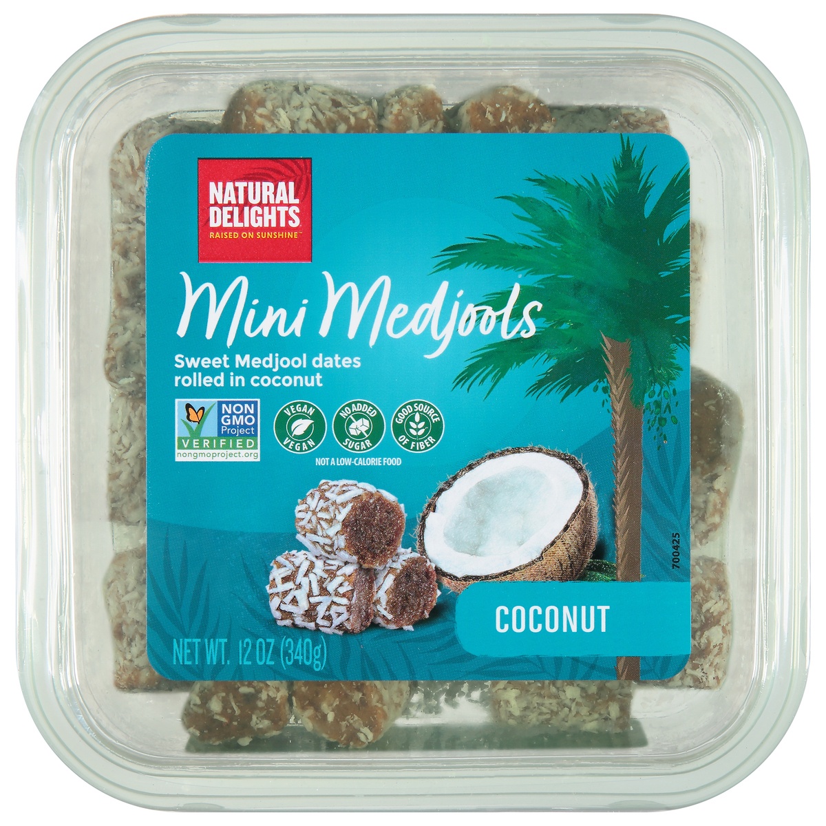 slide 1 of 1, Natural Delights Coconut Date Rolls, 12 oz