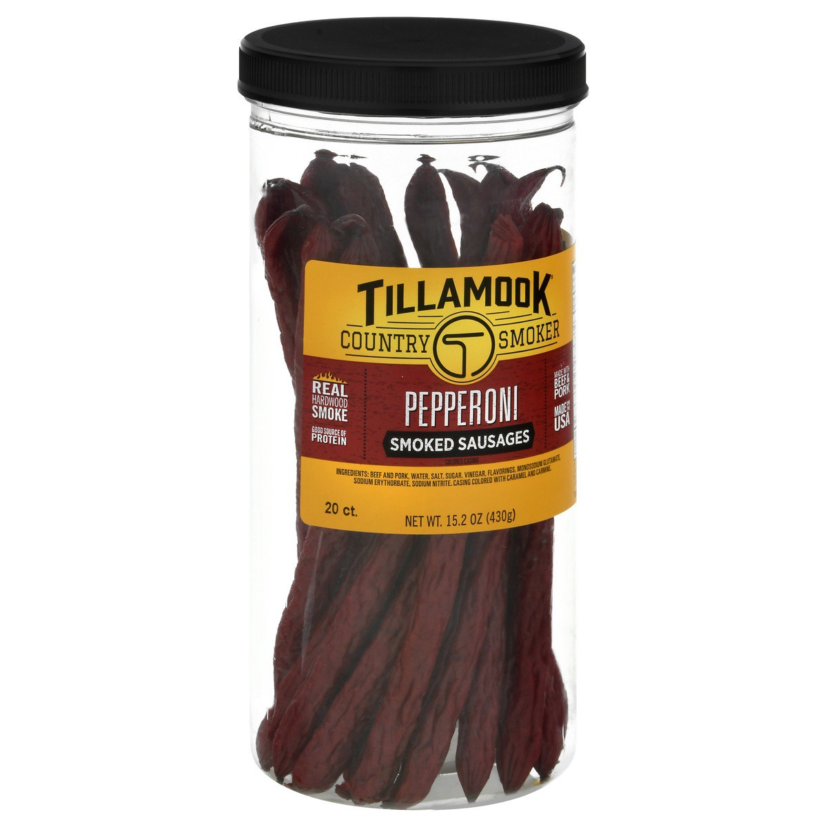 slide 2 of 9, Tillamook Country Smoker Pepperoni Smoked Sausages 20 ea, 20 ct