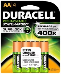 Duracell Rechargeable Staycharged Aa Batteries