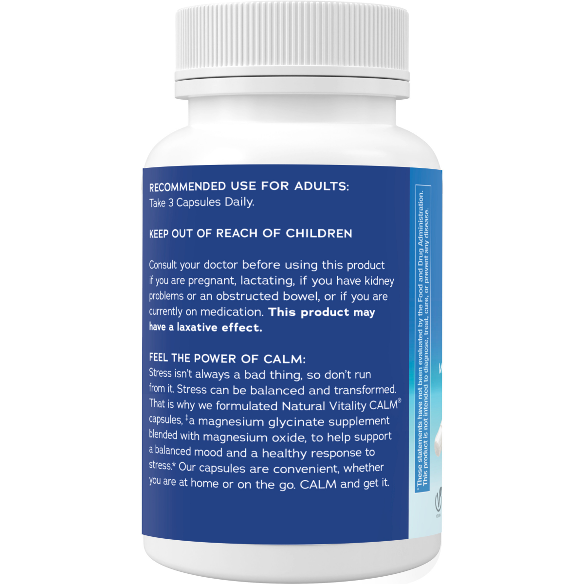 slide 15 of 29, Natural Vitality Calm Natural Vitality Magnesium Glycinate 325mg 120 Vegan Capsules, 120 ct