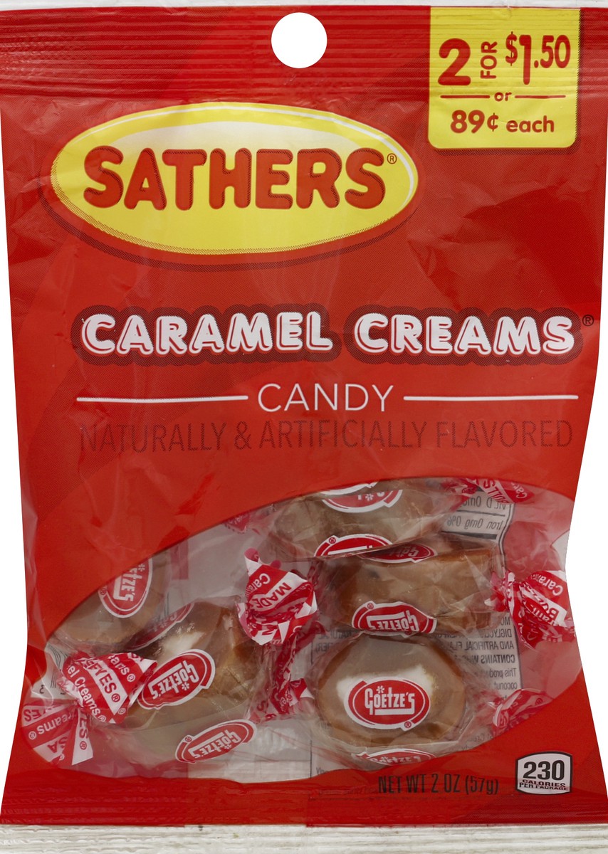 slide 5 of 6, Sathers Caramel Creams , 2 oz