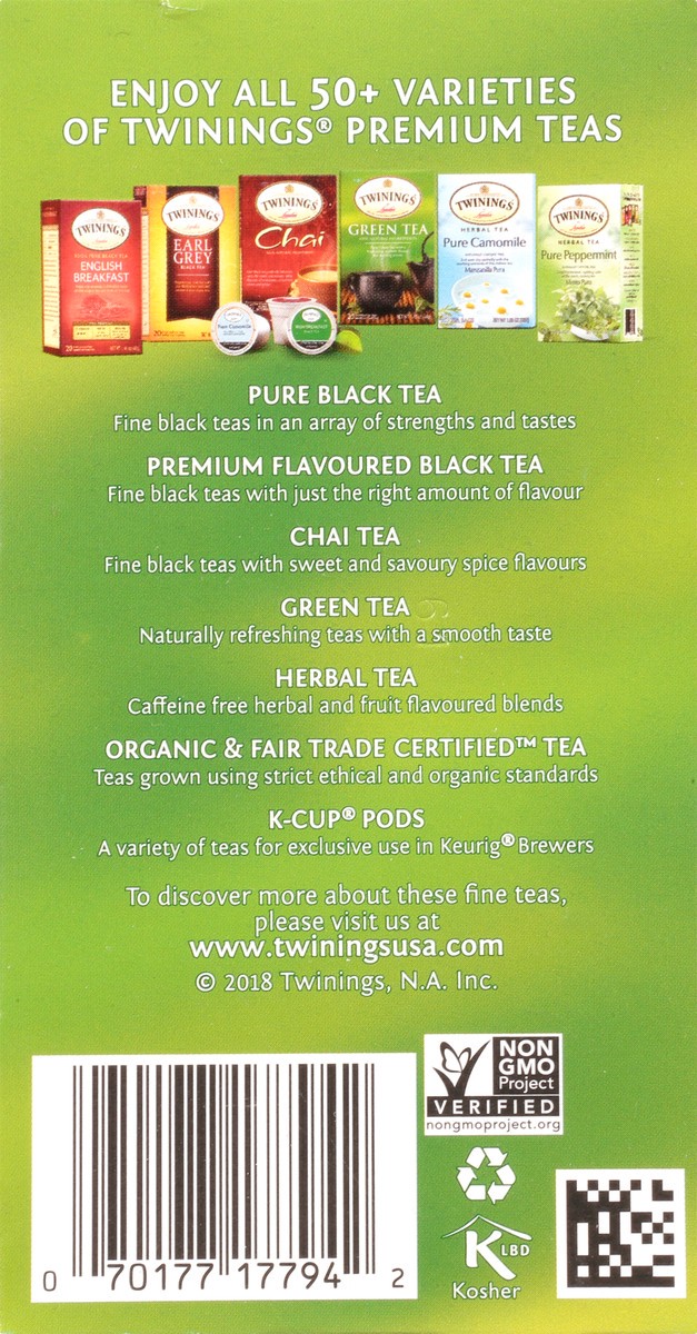 slide 6 of 9, Twinings Decaffeinated Green Tea 20 Tea Bags - 20 ct; 1.41 oz, 20 ct; 1.41 oz