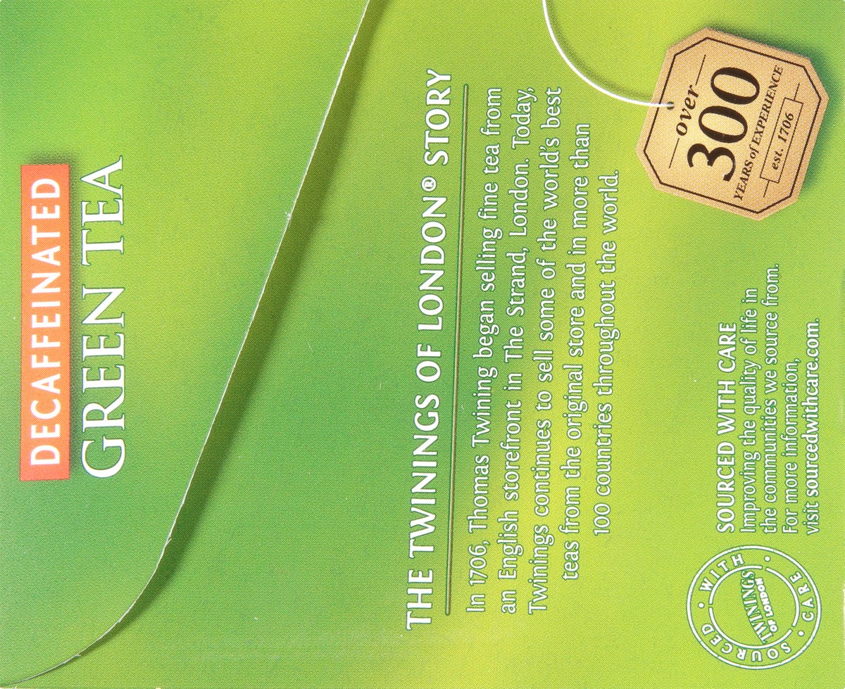 slide 5 of 9, Twinings Decaffeinated Green Tea 20 Tea Bags - 20 ct; 1.41 oz, 20 ct; 1.41 oz