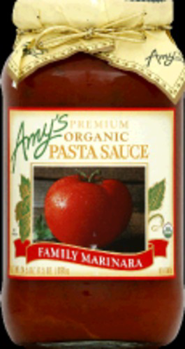 slide 1 of 1, Amy's Pasta Sauce, Organic, Premium, Family Marinara, 24.5 oz