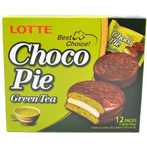 slide 1 of 1, Lotte Green Tea Chocolate Pie, 1 ct