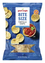 Giant Eagle Bite Size Tortilla Chips, 17oz, Family Size