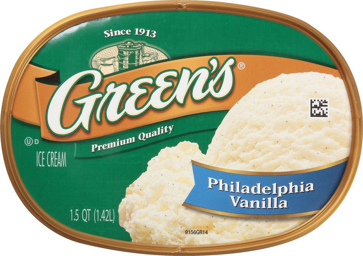 slide 4 of 10, Green's Philadelphia Vanilla Premium Ice Cream, 1.5 Quarts, 1.5 qt