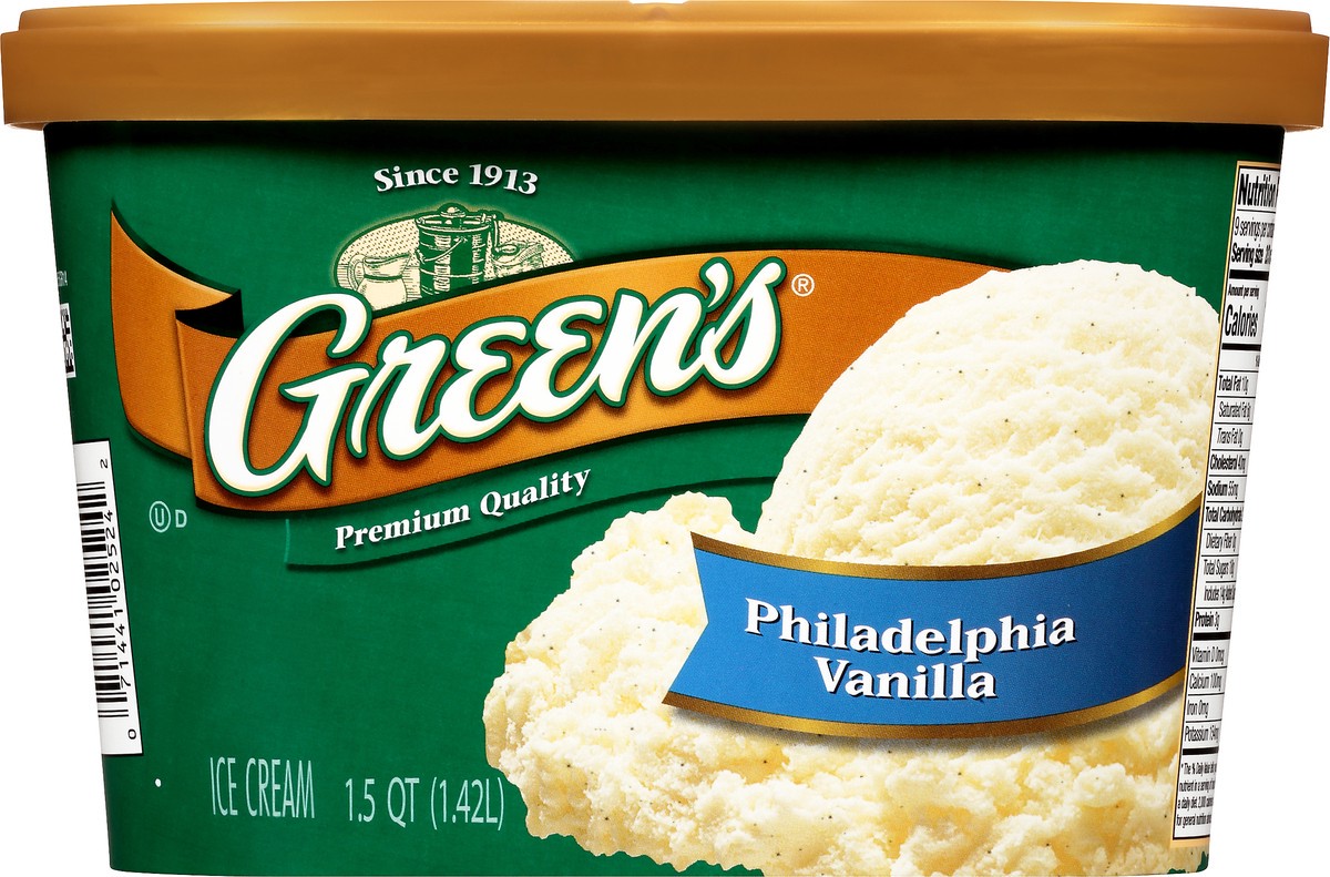 slide 9 of 10, Green's Philadelphia Vanilla Premium Ice Cream, 1.5 Quarts, 1.5 qt