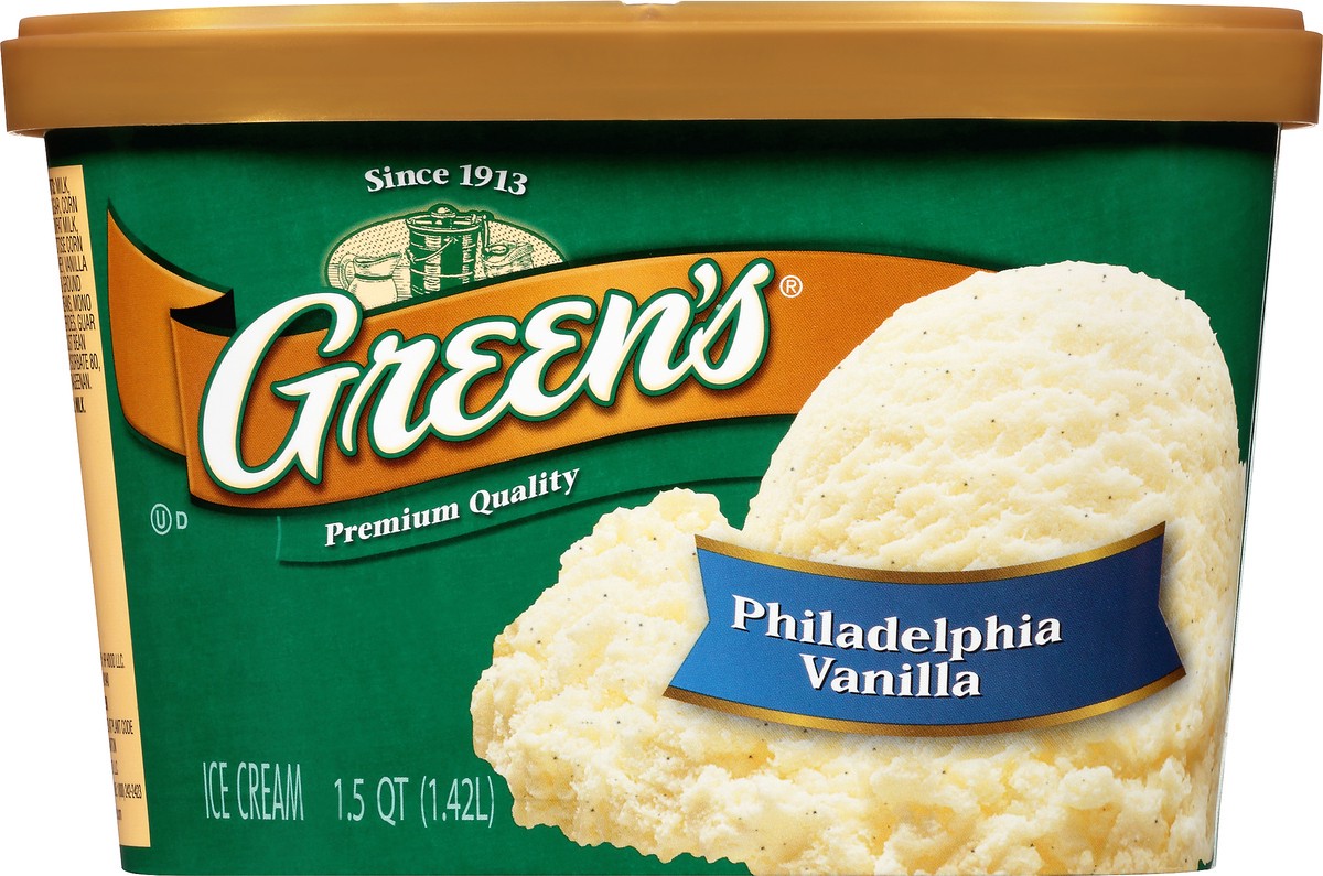 slide 3 of 10, Green's Philadelphia Vanilla Premium Ice Cream, 1.5 Quarts, 1.5 qt