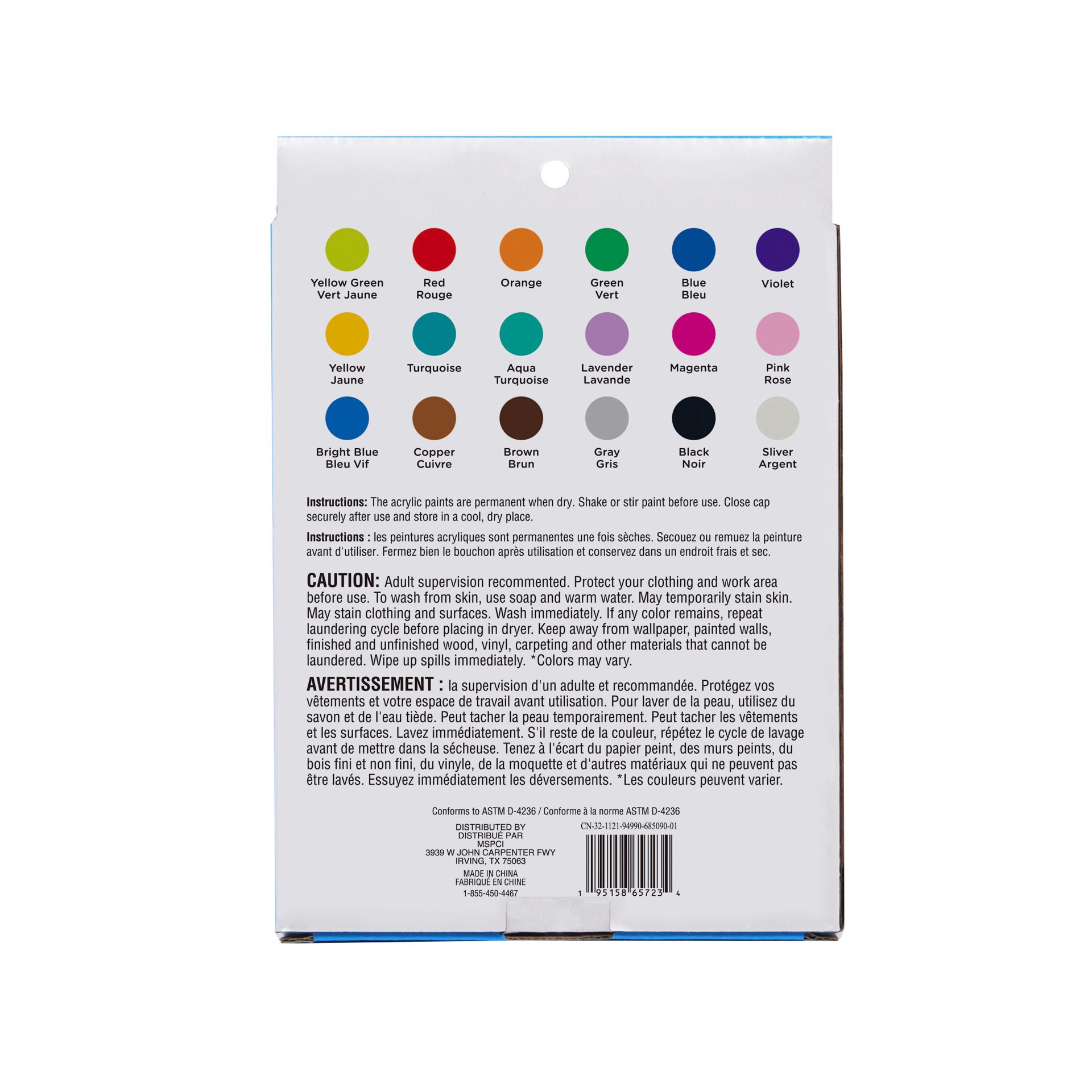 slide 2 of 4, Metallic 18 Color Acrylic Paint Set By Creatology, 0.75 fl oz
