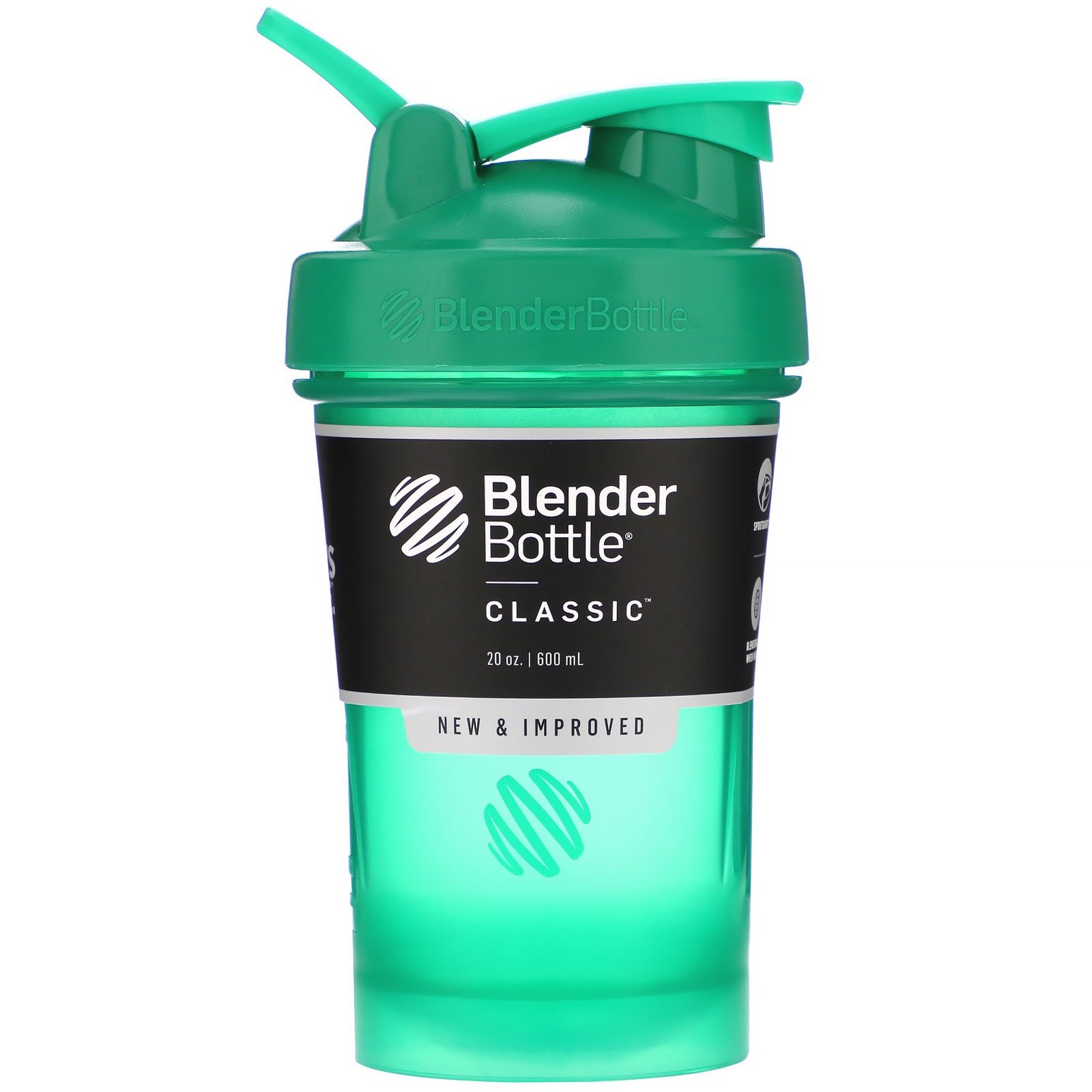 slide 1 of 1, BlenderBottle Green Classic Blender Bottle, 20 oz