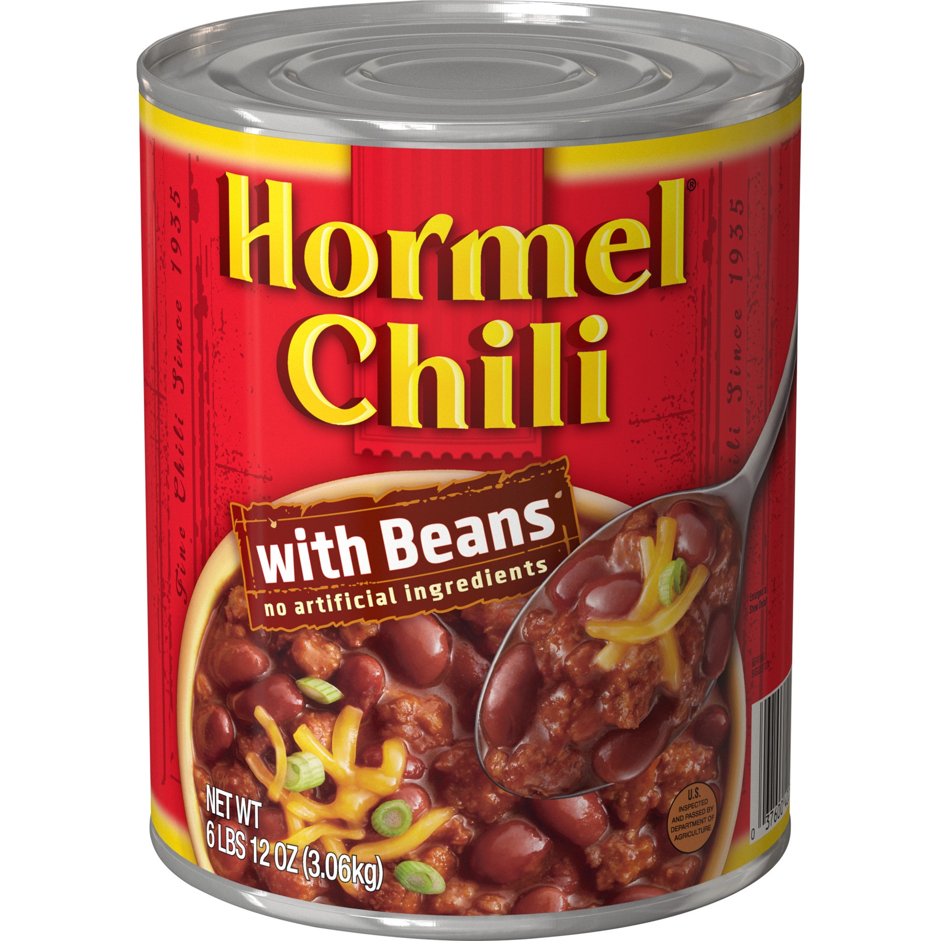 slide 1 of 1, Hormel Chili with Beans, 108 oz