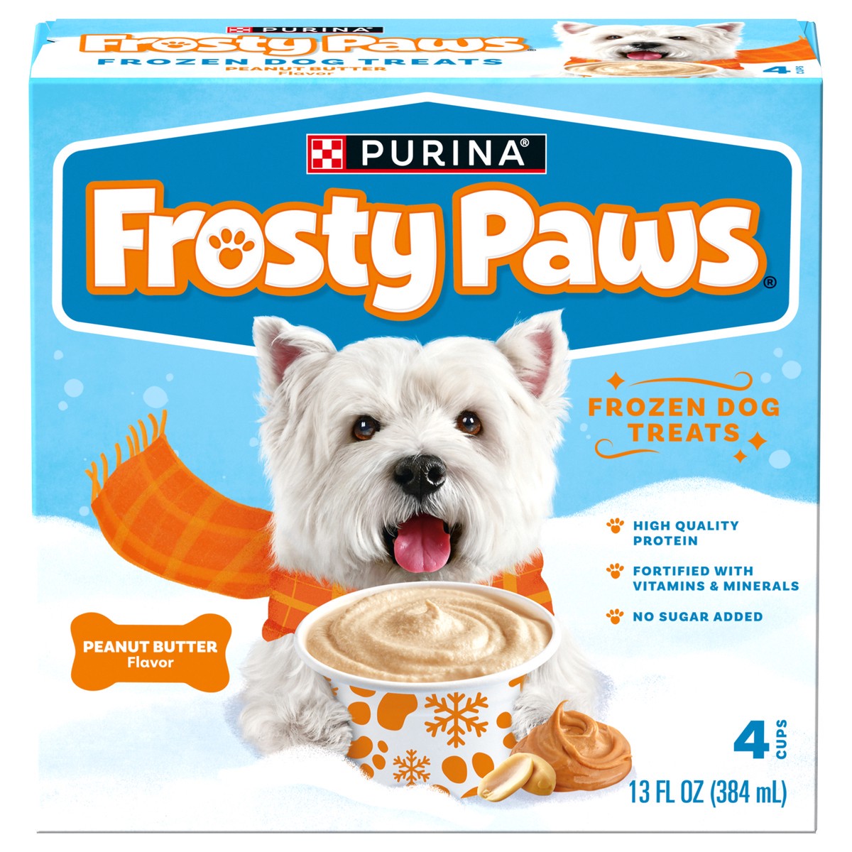 slide 1 of 9, Frosty Paws Purina FROSTY PAWS Peanut Butter Flavor Frozen Dog Treats - 4 Count, 4 ct