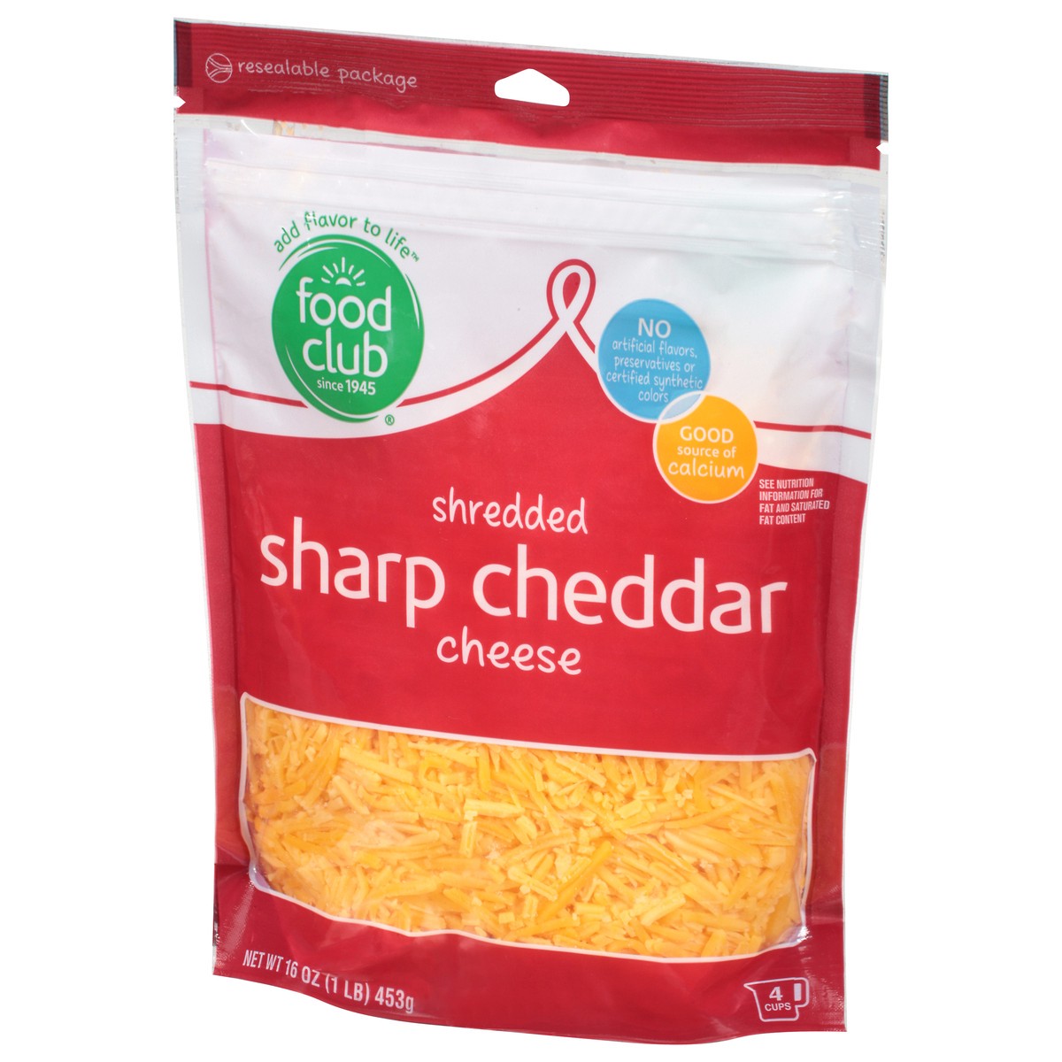 slide 3 of 11, Food Club Fine Shred Sharp Chedd, 8 oz