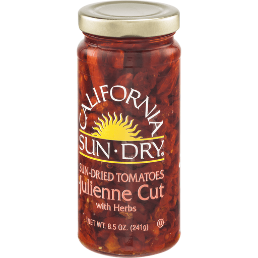slide 4 of 8, California Sun Dry Sun-Dried Tomatoes Julienne Cut with Herbs, 8.5 oz