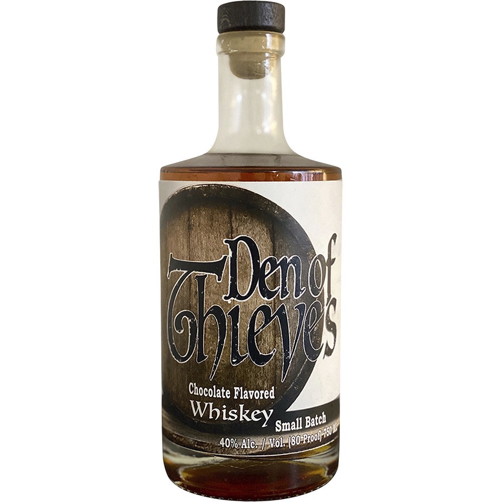 slide 1 of 1, Den Of Thieves Chocolate Whiskey, 750 ml