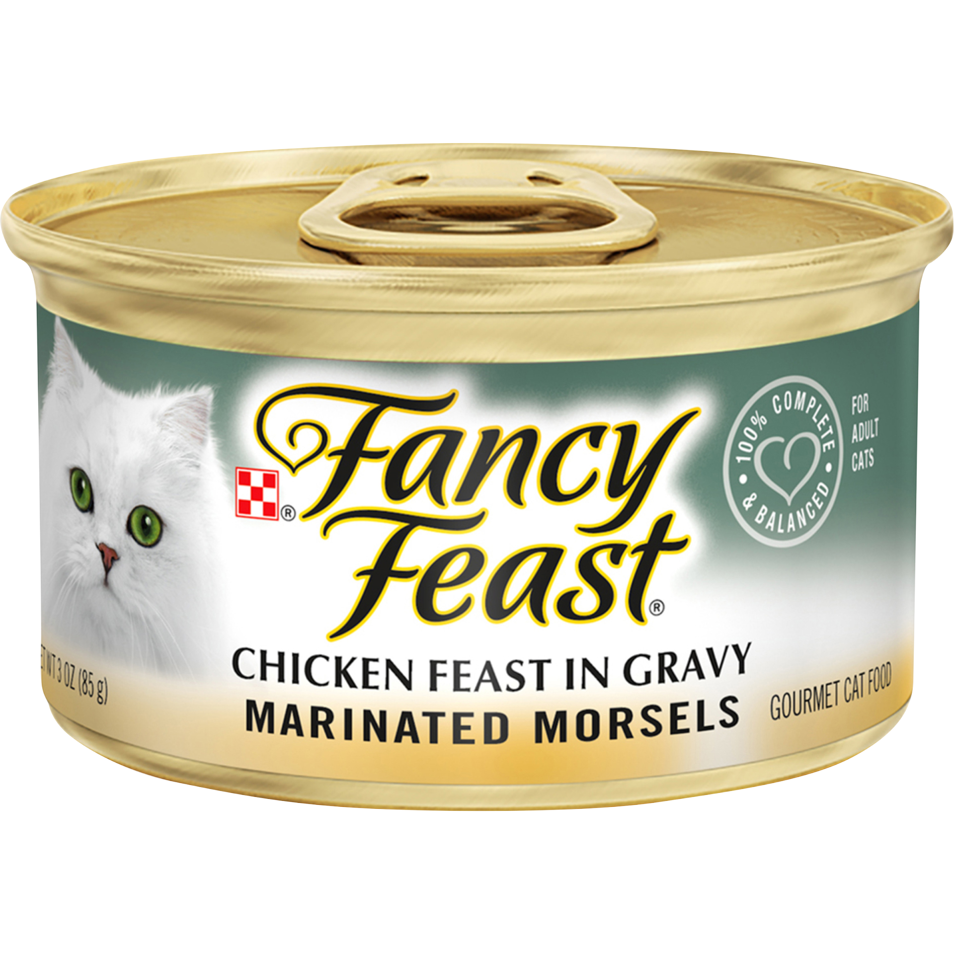 slide 1 of 4, Fancy Feast Purina Fancy Feast Marinated Morsels Chicken Feast in Gravy Cat Food, 3 oz